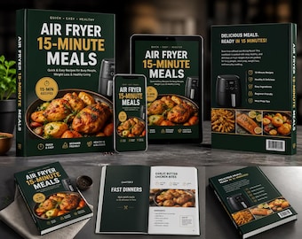 Air Fryer 15-Minute Meals | Easy & Healthy Recipes for Weight Loss | Quick Meal Prep Cookbook for Beginners
