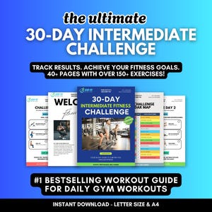 30-Day Intermediate Fitness Challenge • Strength + Cardio Workout Plan • Dumbbell Training Program • Digital 60-Min Daily Routine PDF