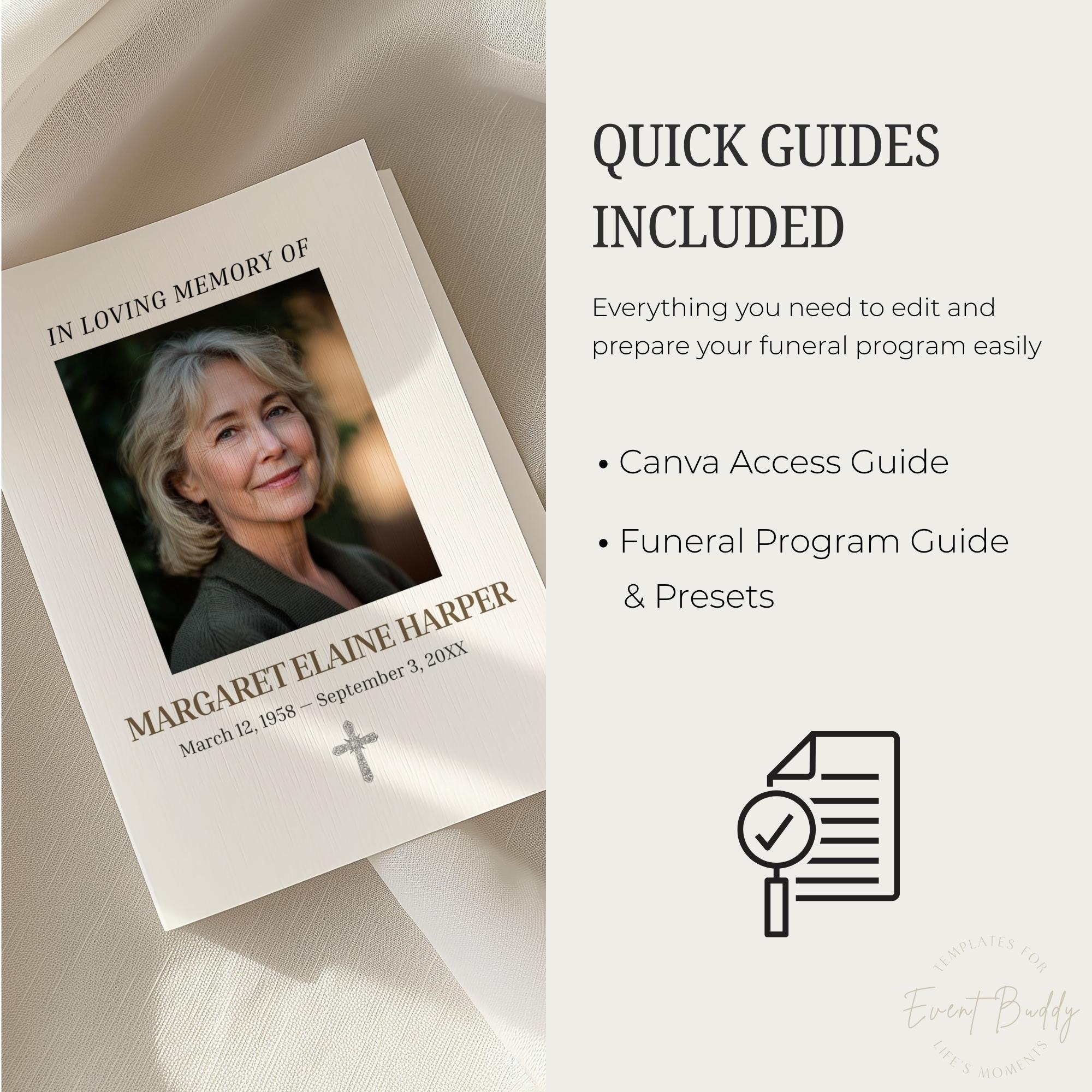 Traditional Catholic Funeral Program Mass Template 4 Page Booklet ...