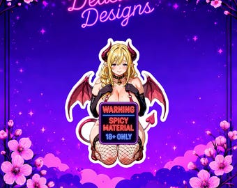 Sexy Anime Woman - Erica - Sticker, Waifu Decal, Mature Sticker, Cute Anime Decal, Car Laptop Sticker, Collectible,