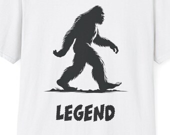 Bigfoot Legend T-Shirt | Sasquatch Silhouette Tee, Cryptozoology Monsters, Believe