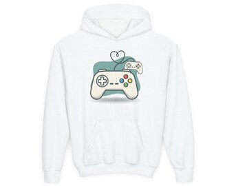Cute Retro Game Controllers Youth Hoodie | Video Game Controller Graphic