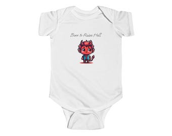 Red Devil Cartoon Baby Bodysuit | Mischief Maker