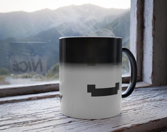 Taza "Que tengas un buen día de mierda" / Taza de cerámica mágica de 325 ml que cambia de color con el calor