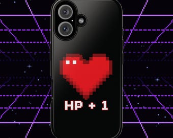 Pixel Heart iPhone Case | Retro Gamer Style, Tough Phone Cover