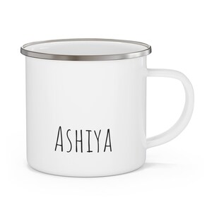 Personalized Enamel Camping Mug | Bachelorette Camping Mug | Custom Name Camp Cup | Bridal Party Gift | Glamping Coffee Mug image 2