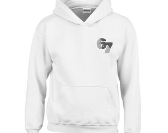 Kids Pullover Hoodie: Gildan Style, Cotton-Blend, Size 6-7