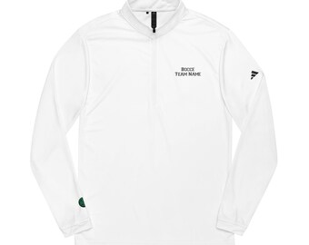 Personalized Bocce Team Logo Quarter-Zip Pullover | Embroidered Team Name