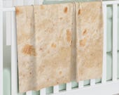 Tortilla Print Baby Swaddle Blanket | Novelty Food Pattern