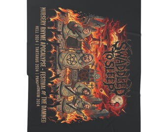 Manta de bebé de Death Metal / Arrullado para dormir con rima infantil del Apocalipsis / Manta de Heavy Metal / Baby Shower de humor negro