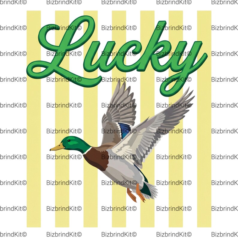 Striped Neon Lucky Duck PNG, Summer Bay Coastal Sublimation Design, Retro Flying Mallard Duck, Girly Trendy Kid Shirt Graphic Boutique