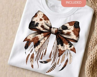 Howdy Coquette Bow PNG, Cowgirl Coquette Sublimation Design, Country Western Ribbon Aesthetic Digital Download, Bow PNG for Shirts DTF