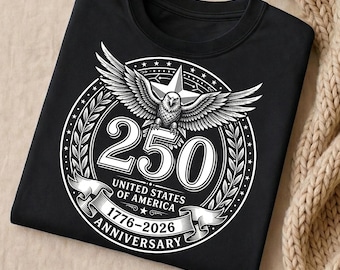 Estados Unidos 250 PNG / Diseño del Semiquincentenario 1776-2026 / Archivo de corte del 250.º aniversario de EE. UU. para Cricut, Sublimación 4 de julio