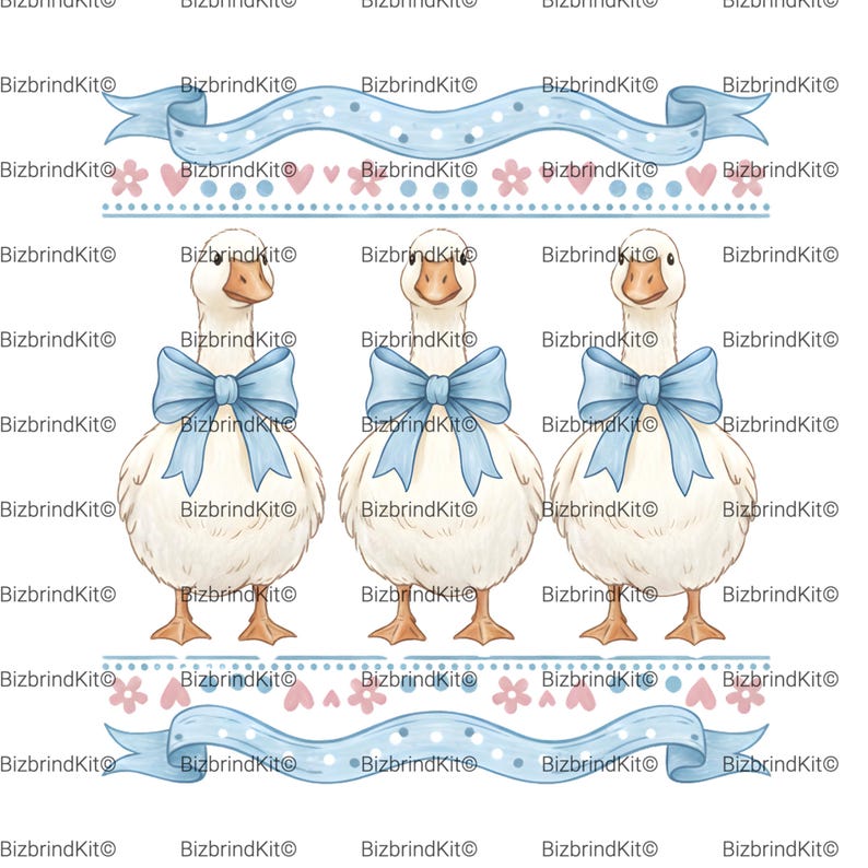 Vintage Blue Ribbon Goose PNG Bundle + SVG | BONUS Png Included | Retro ...