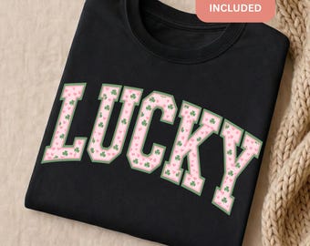 Lucky St Patrick’s Day PNG | Coquette Pink Shamrock PNG | St Patricks Day Sublimation 300 DPI | St Pattys Day Shirt Design