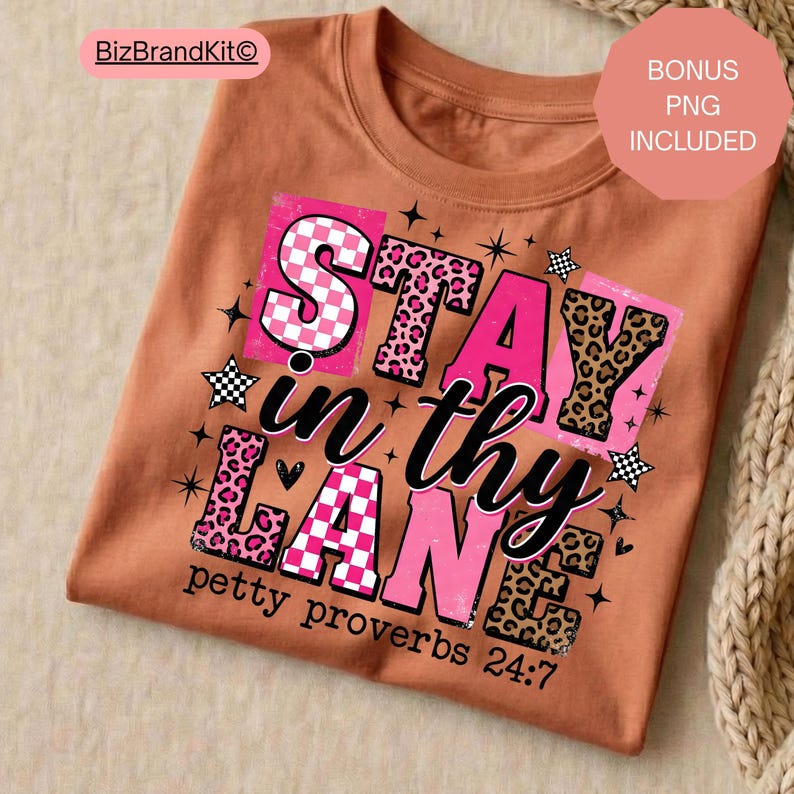 Funny Sarcastic PNG Sublimation Design | Petty Proverbs Snarky Women Shirt | Retro Checker Pink Leopard Coquette Star DTF Digital Download