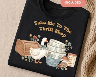 Take Me to the Thrift Shop PNG + Bonus PNG, Thrifting Shirt Design, Vintage Retro Secondhand Quote, Flea Market Thrift Lover