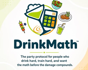 DrinkMath Party Prozesse | Alkohol Kalorien Rechner | Makro Trinkplaner | Pflanzliche Unterstützung der Genesung | Digitaler Download