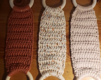 Set of 3 kitchen towel hangers. (Sample towel not included)