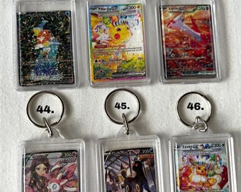 Mini Custom Pokemon Card Key Chain - Etsy