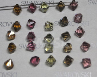 4 Swarovski® Kristall Perlen BICONE PENDANT 6mm FARBWAHL Art 6301