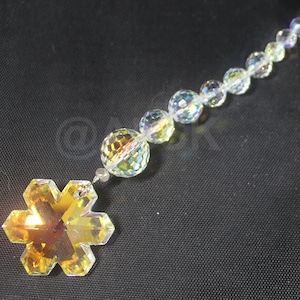 30mm Schneeflocke Tropfen Kristall AB Farbe mit Disco Kugeln Sonnenfänger Handarbeit mit österreichischem Kristall (DS2)