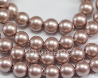 Boule de cristal Swarovski Pearl 5810 Poudre de couleur amande Perle percée au centre - Disponible 3 mm, 4 mm, 5 mm, 6 mm, 8 mm, 10 mm et 12 mm