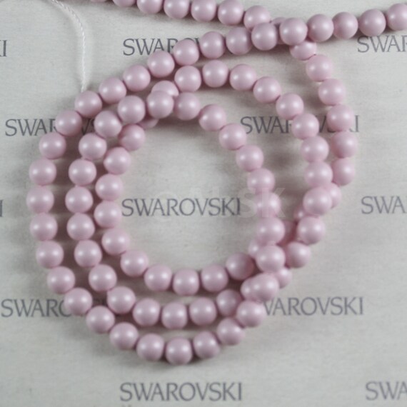Swarovski Crystal Pearl 5810 Round Ball Pearl, Center Drilled Hole PASTEL  ROSE - Available Sizes 3mm, 4mm, 5mm, 6mm, 8mm, 10mm and 12mm - Etsy