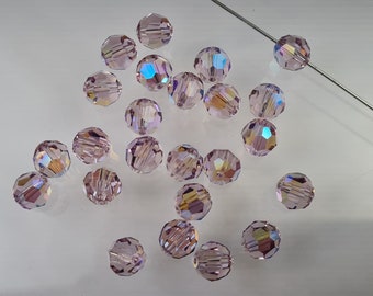 Swarovski-kristalkralen 5000 ronde bolkralen 8 mm - licht amethistglans (nieuwe effecten) Selecteer aantal - verkrijgbaar in 8 mm