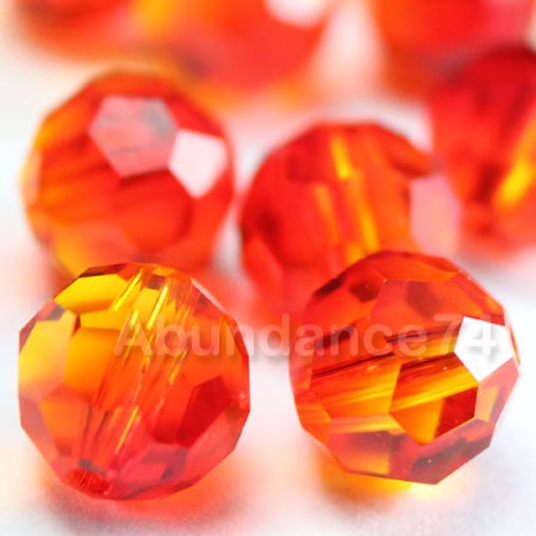 Swarovski-Kristall 5000 runde Kugelperlen FIREOPAL, Menge auswählen – erhältlich in 4 mm, 6 mm und 8 mm