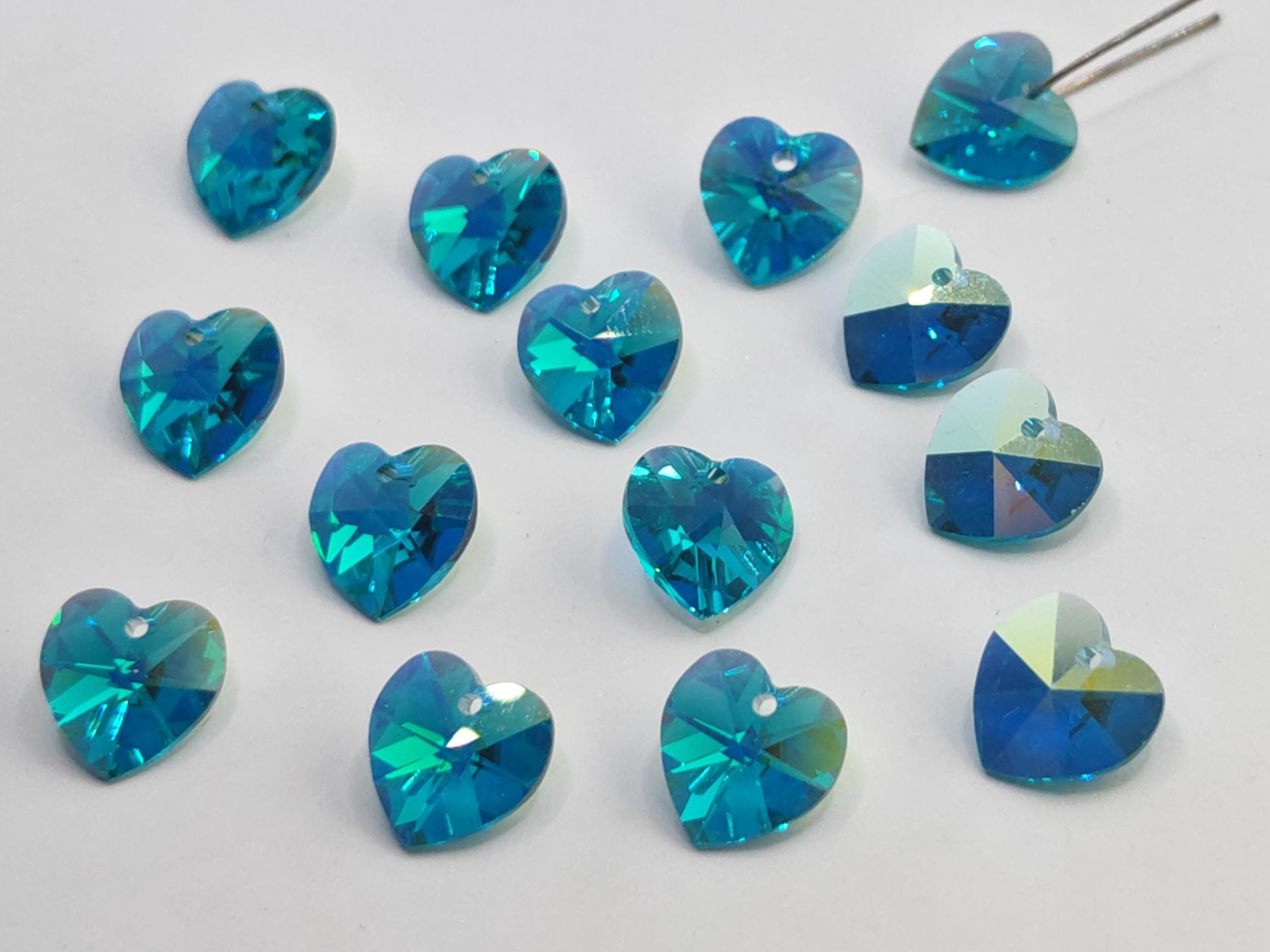 Swarovski Crystal 10mm, 14mm and 18mm 6202 6228 Faceted Heart