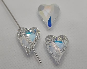 5743 Swarovski Elements 17mm Wild Heart Shape Crystal Bead Crystal AB ( select Quantity )