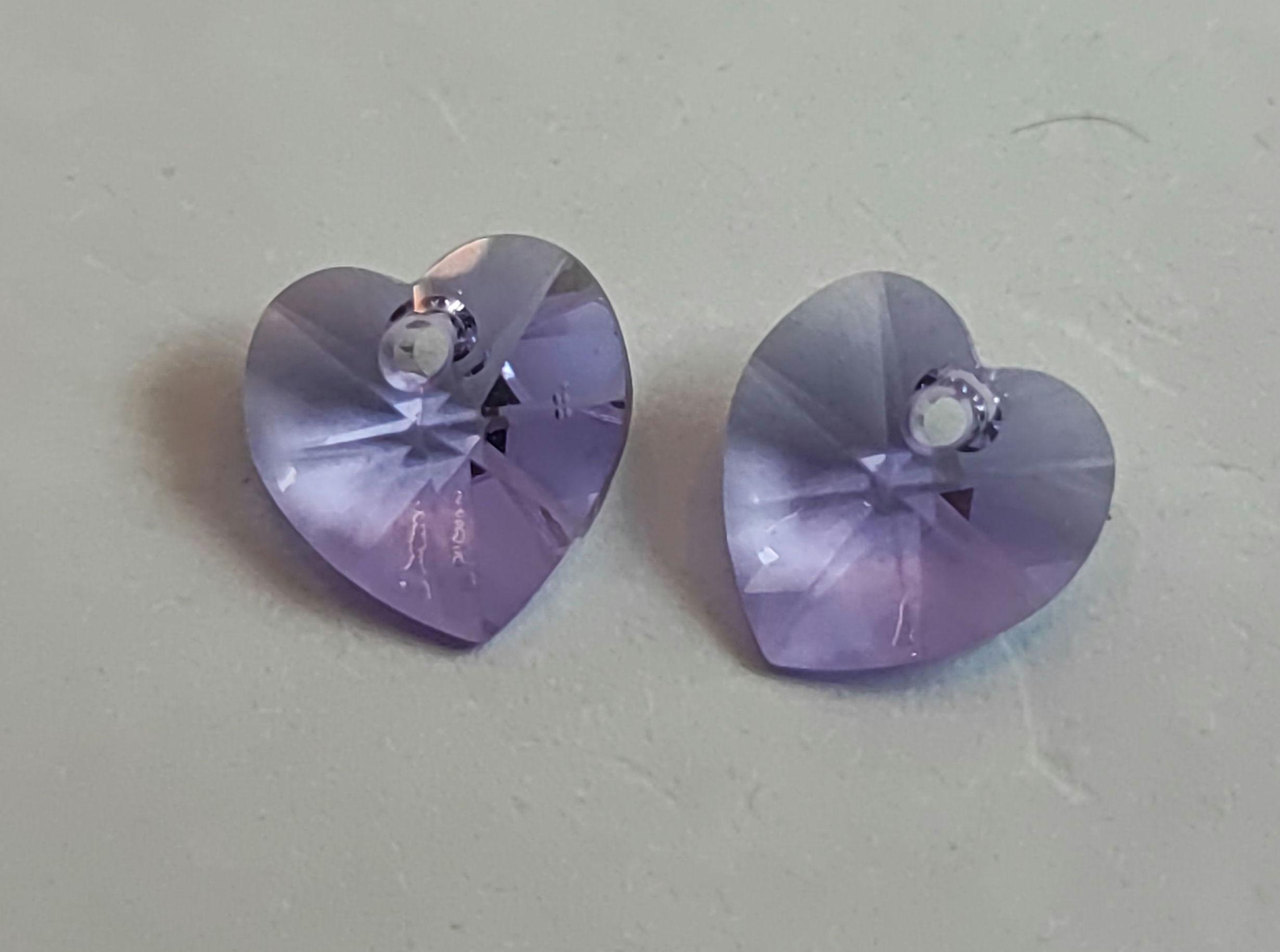 Swarovski Crystal 6228 6202 Faceted Xilion Heart Beads Pendant