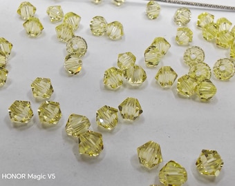 Swarovski Crystal Bicone Beads 5328 5301 Xillion JONQUIL - Available in 3mm, 4mm, 5mm, 6mm and 8mm