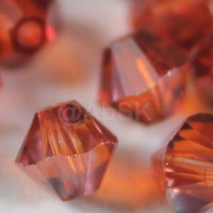 Swarovski Crystal Bicone Beads 5328 5301 RED MAGMA - Available in 3mm, 4mm, 5mm and 6mm ( select quantity and sizes )