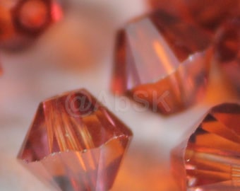 Swarovski Crystal Bicone Beads 5328 5301 RED MAGMA - Available in 3mm, 4mm, 5mm and 6mm ( select quantity and sizes )