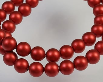 Swarovski Crystal Pearl 5810 Round Ball Center drilled Hole Color Iridescent Rouge - Available size 3mm, 4mm, 5mm, 6mm, 8mm, 10mm and 12mm