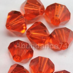 Swarovski Crystal Bicone Beads 5328 5301 INDIAN RED select quantity - Available in 3mm, 4mm, 5mm and 6mm