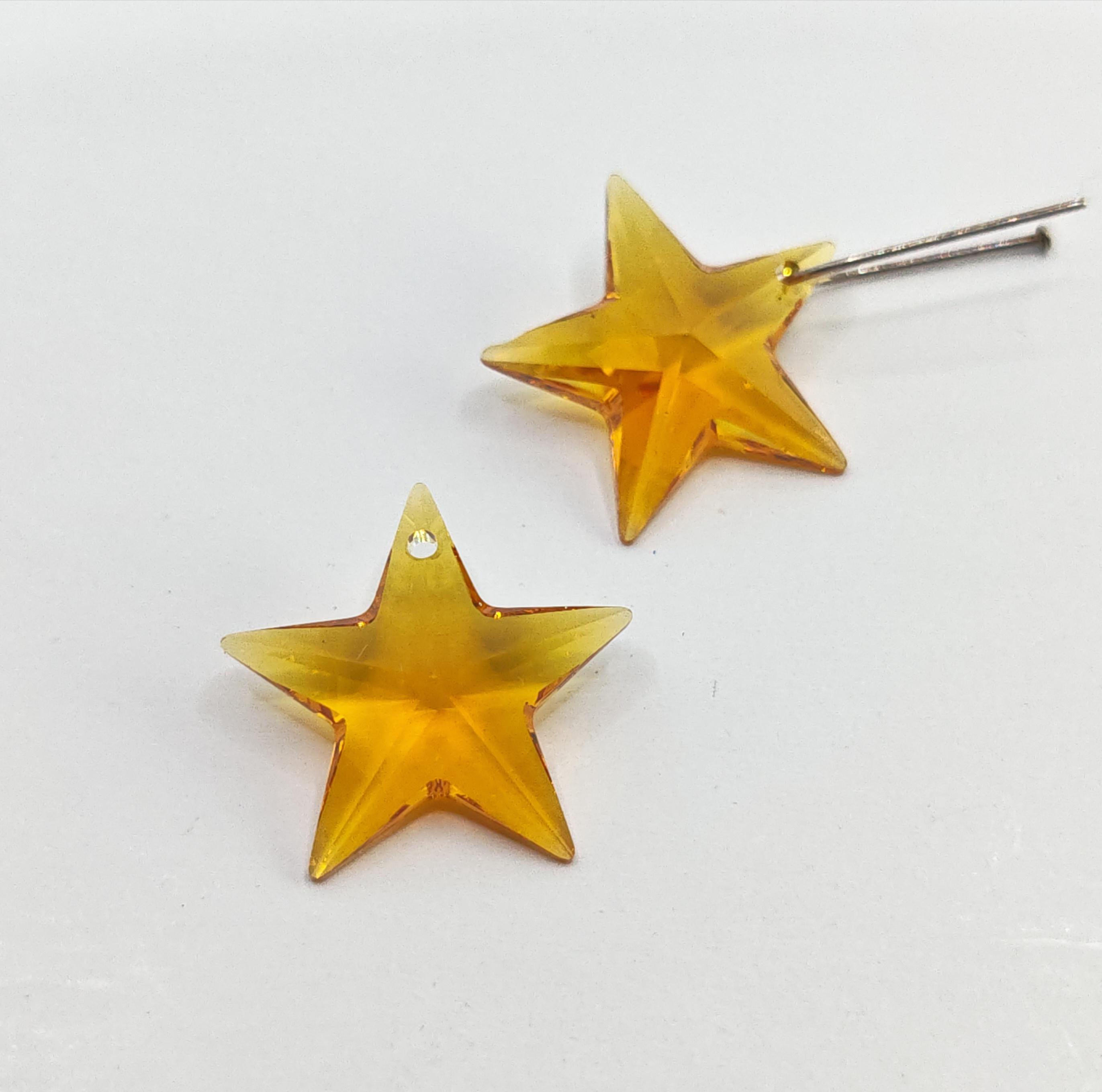 スワロフスキークリスタル 6714 20mm スターペンダント 2個セット