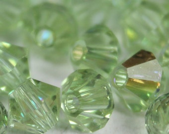 72 pièces Cristal Swarovski Elements 5328 5301 4 mm Xillions de perles toupies CANTALOUPE AB -