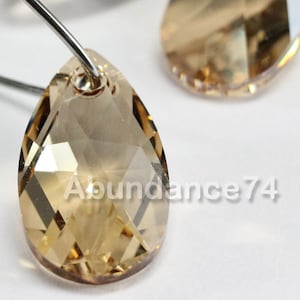 Swarovski Crystal  6106 Pear Beads Pendant GOLDEN SHADOW choose quantity - 16mm and 28mm