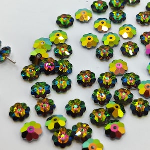 Swarovski Crystal 3700 Margarita ,Marguerite lochrose Beads VITRAIL MEDIUM - 6mm, 8mm, 10mm and 12mm