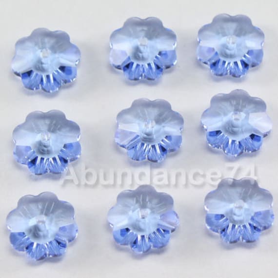12 pcs Swarovski Crystal 3700 8mm Flower Margarita Lochrose Beads CLEAR