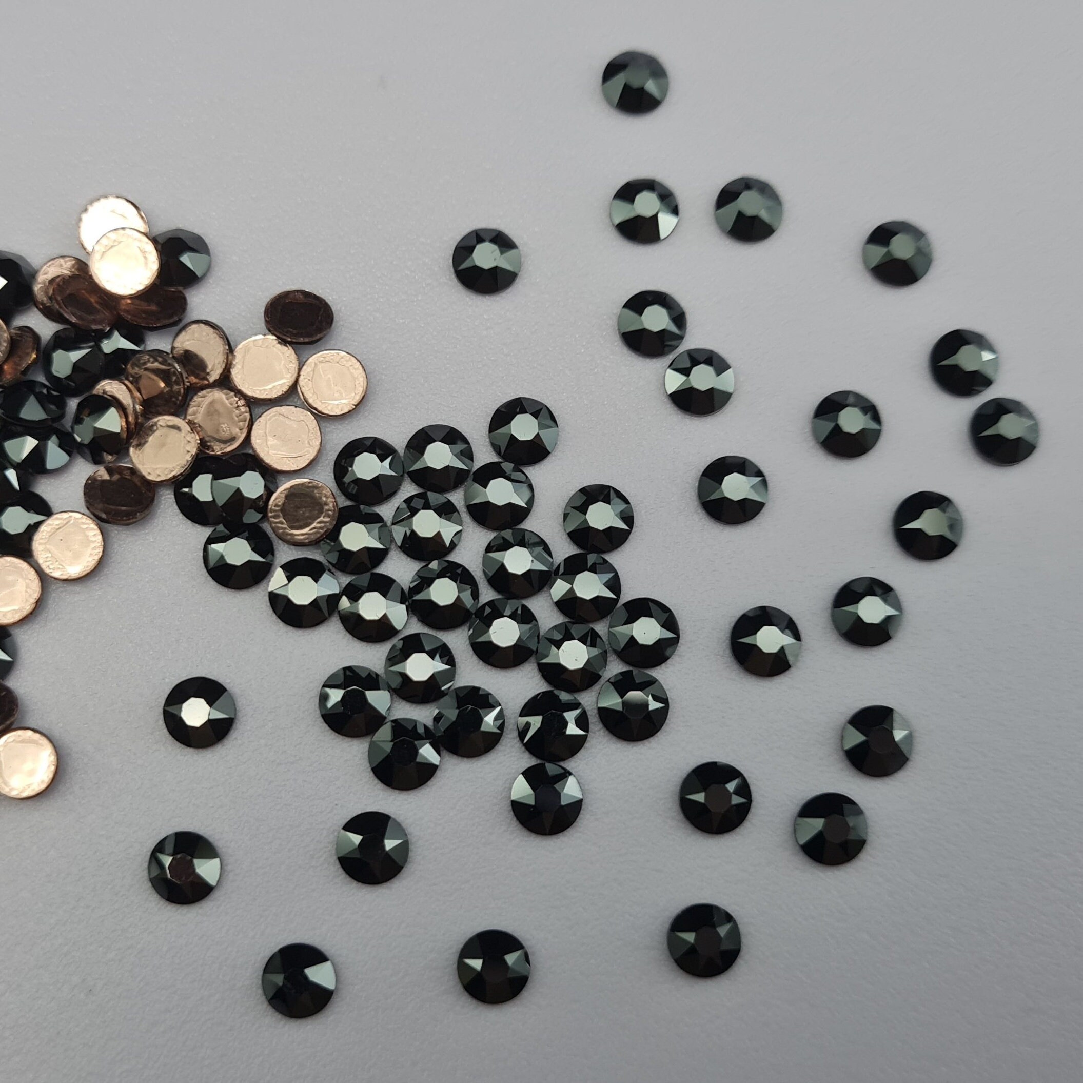 144pcs Swarovski Crystal 2028 2038 2058 Jet Hematite Rhinestone
