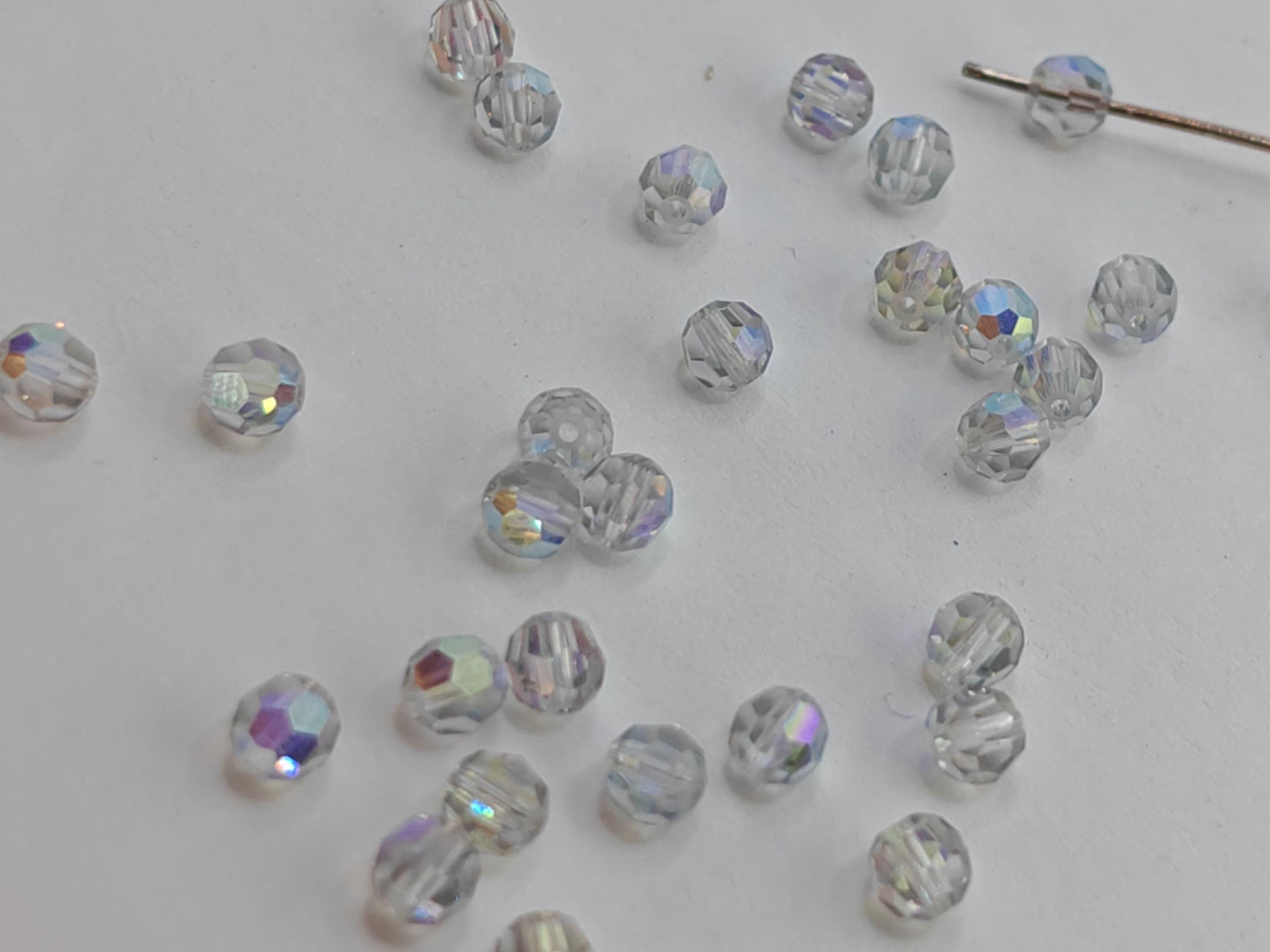 スワロフスキークリスタルビーズ 5000個 4mm ラウンドボールビーズ 24