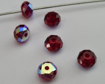 Perline distanziatrici Swarovski Elements 5040 RONDELLE - Siam AB disponibili in 6 mm e 8 mm (scegli le dimensioni)