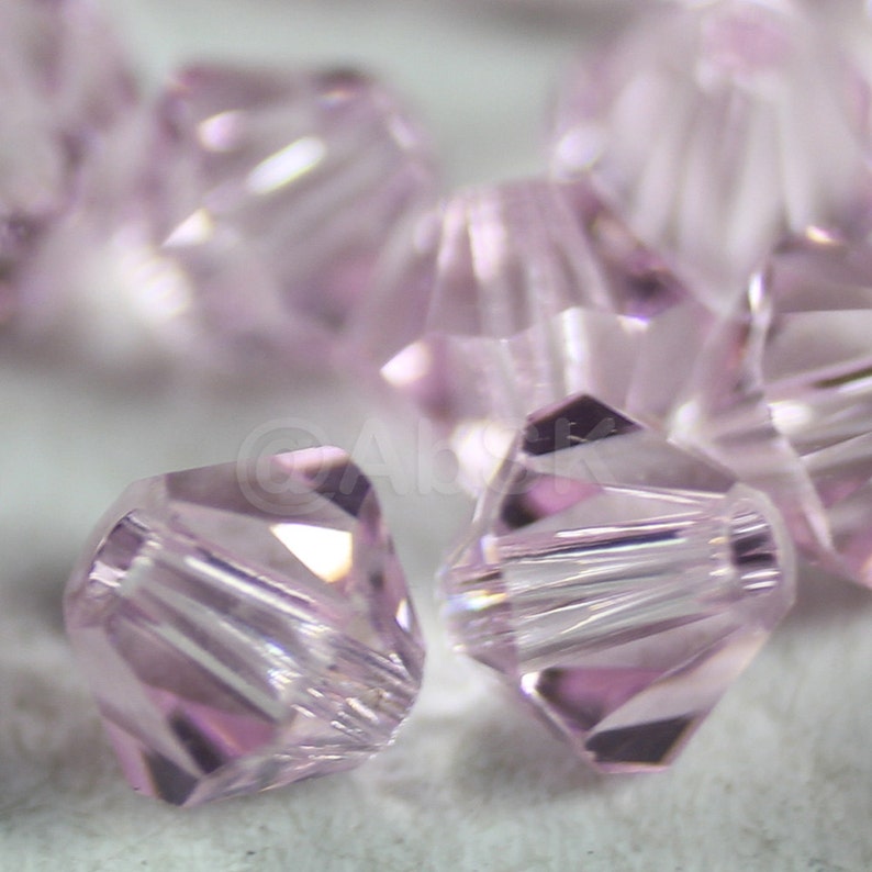 Swarovski Crystal BICONE Beads 5328 5301 ROSALINE 3mm, 4mm, 5mm, 6mm and 8mm choose quantity and sizes image 1