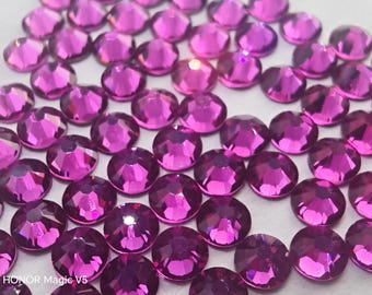 thumbnail image 2 of IHC Austrian Crystal Flatback Rhinestones - Indian Pink 5mm (20ss) - 144 Pack 2 of 5