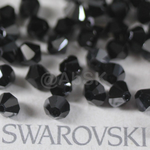 Swarovski Crystal 5328 5301 Xillion Bicone Beads JET HEMATITE - Available in 3mm, 4mm, 5mm 6mm and 8mm - Select Quantity