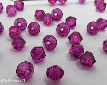Swarovski Crystal BICONE Beads 5328 5301 FUCHSIA 3mm, 4mm, 5mm, 6mm and 8mm - ( choose quantity and sizes )